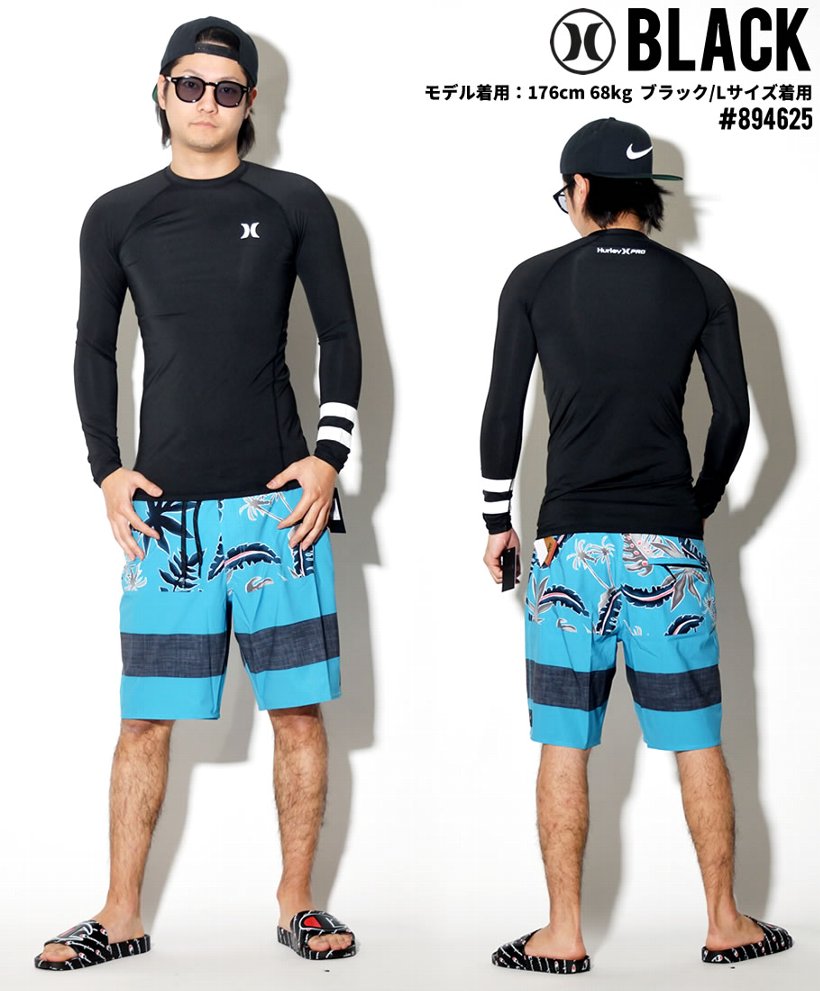 Hurley Pro ハーレー プロ ライト ラッシュガード UPF50+ サーフTシャツ メンズ 長袖 894625 USモデル 2019春 新作