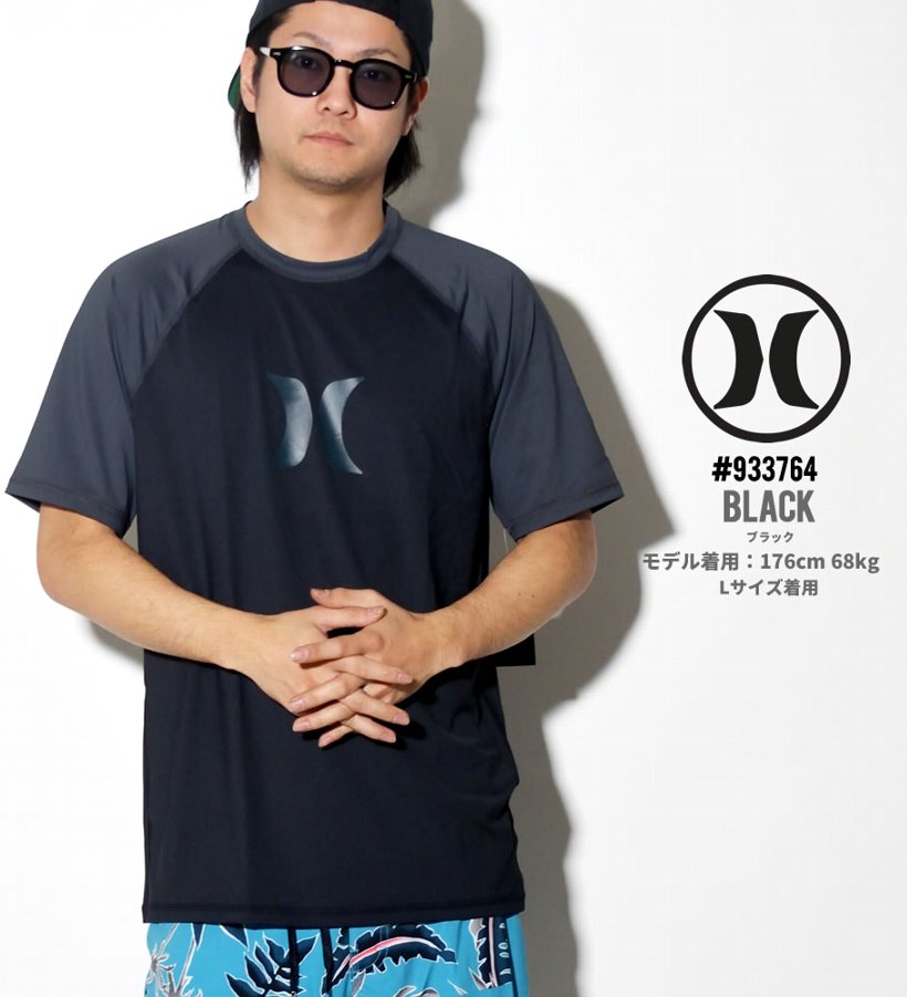 Hurley ハーレー サーフTシャツ メンズ 水着 半袖 ラグラン 933764 USモデル 2019春 新作
