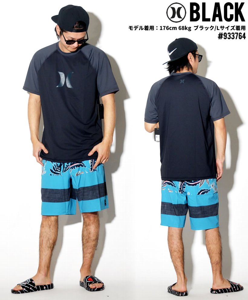 Hurley ハーレー サーフTシャツ メンズ 水着 半袖 ラグラン 933764 USモデル 2019春 新作