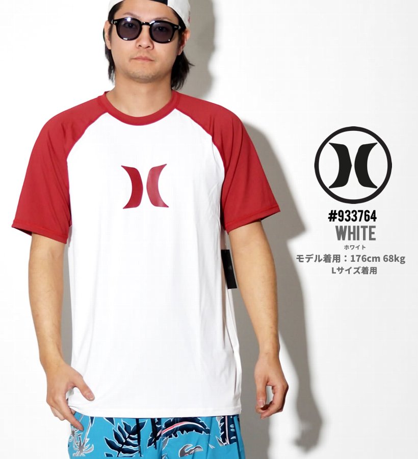 Hurley ハーレー サーフTシャツ メンズ 水着 半袖 ラグラン 933764 USモデル 2019春 新作