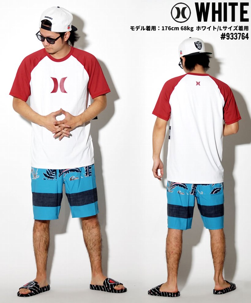 Hurley ハーレー サーフTシャツ メンズ 水着 半袖 ラグラン 933764 USモデル 2019春 新作