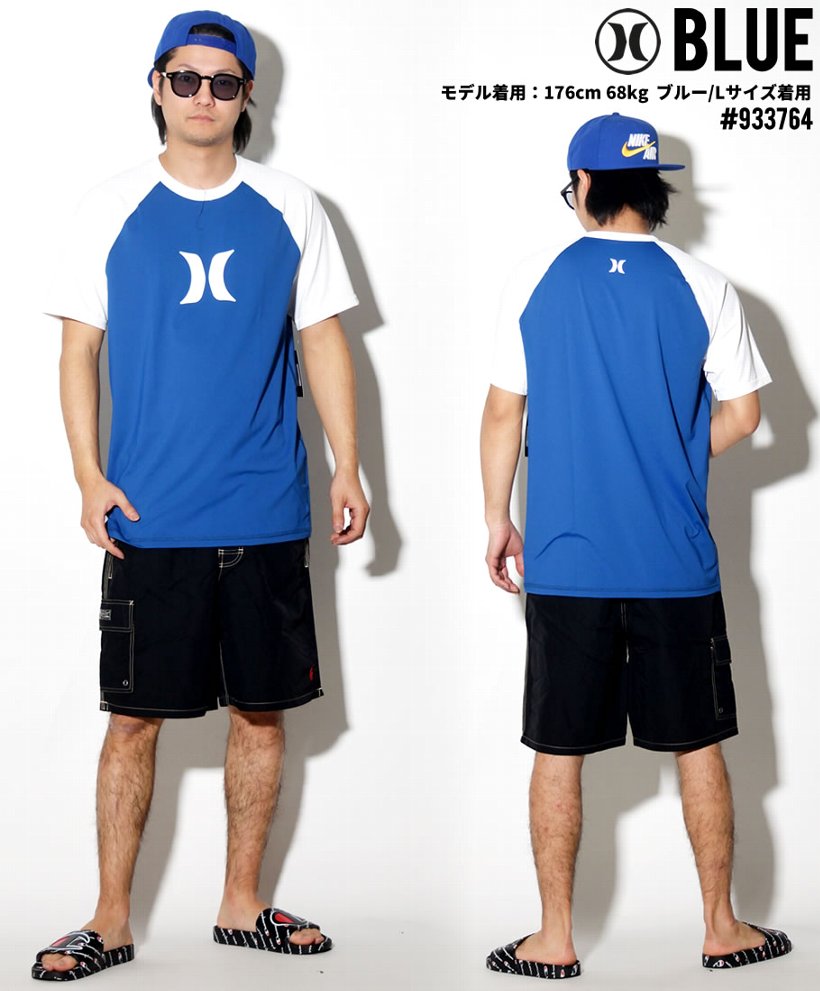 Hurley ハーレー サーフTシャツ メンズ 水着 半袖 ラグラン 933764 USモデル 2019春 新作