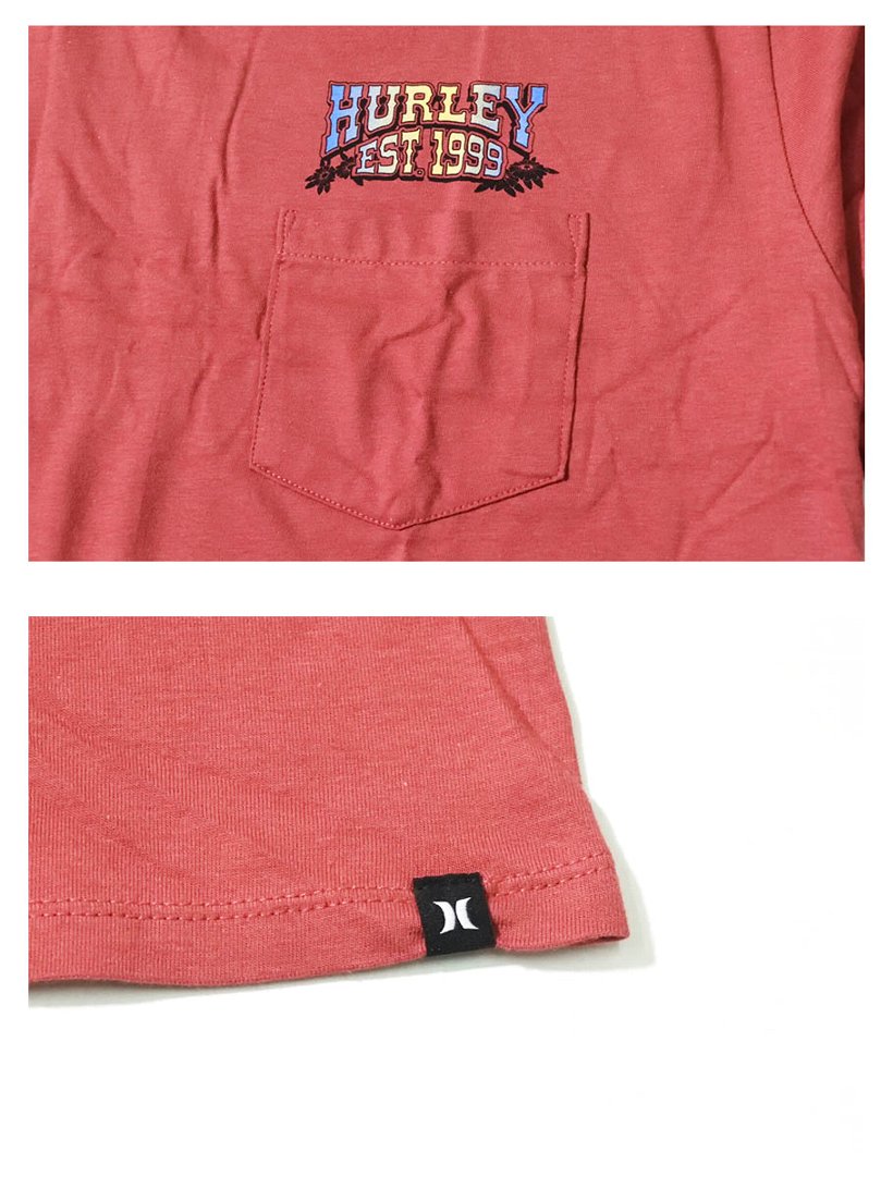 Hurley ハーレー Tシャツ メンズ 半袖 ブランド CQ8576 赤 USモデル 2020夏 新作