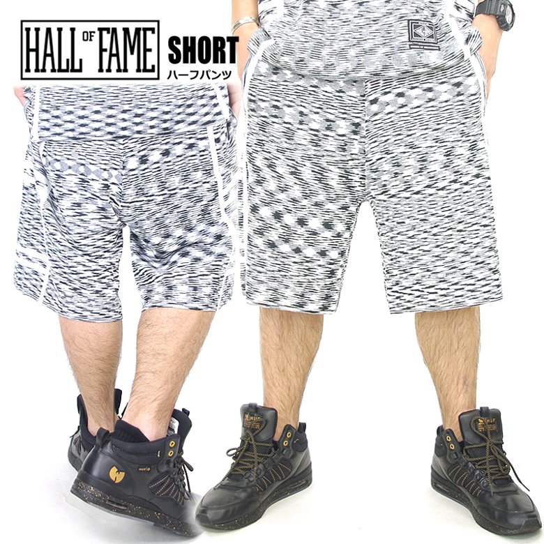 HALL OF FAME ホールオブフェイム ハーフパンツ サマーニット素材 メンズ HOFSM1491 ヒップホップ 服 B系ファッション