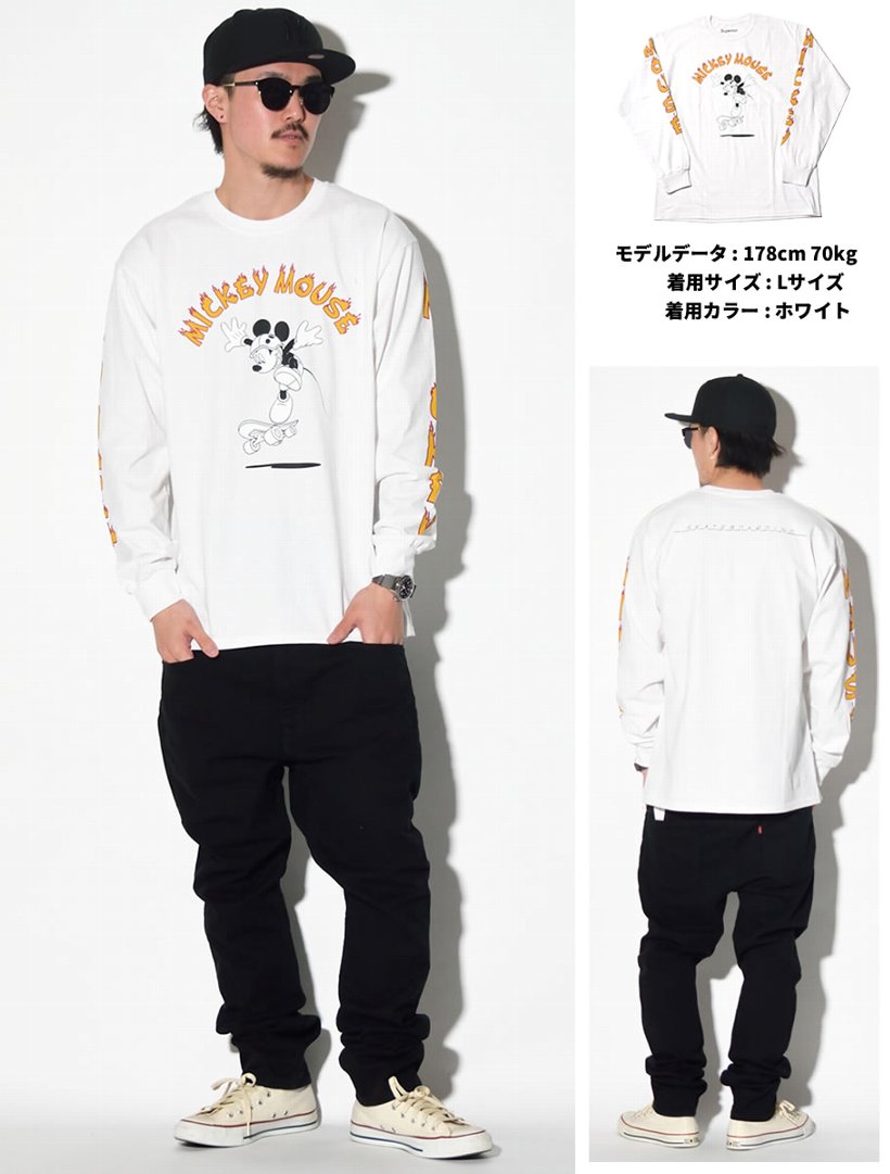 Superior スペリオール Tシャツ 長袖tシャツ メンズ ミッキー Skateboading パロディ 17sp M 006 Hhtt144