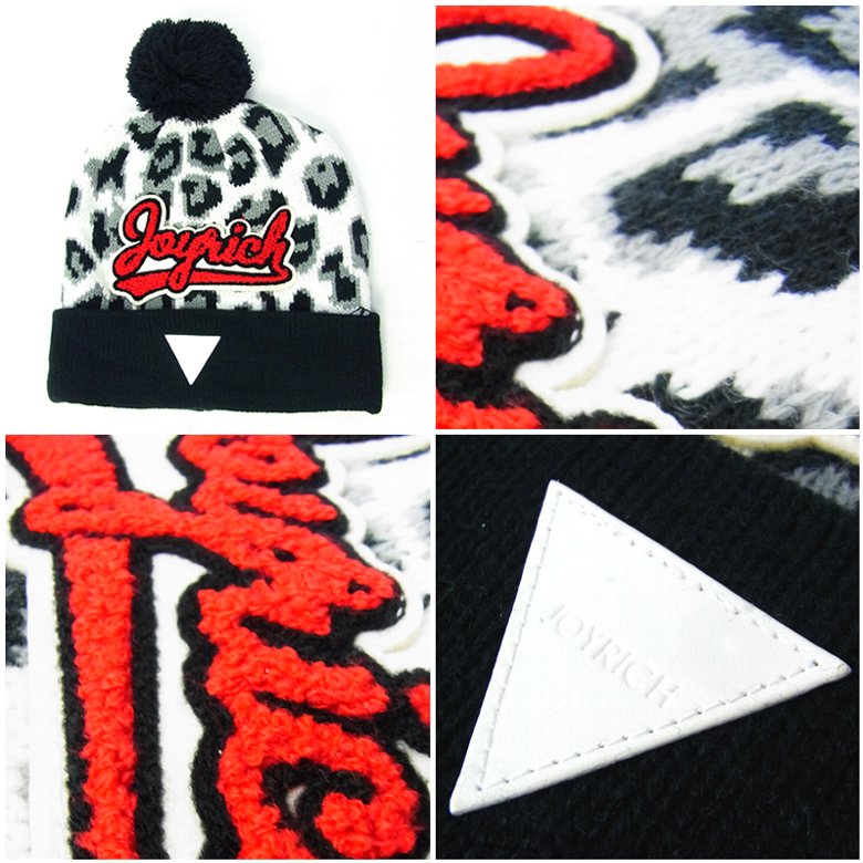JOYRICH ジョイリッチ ニットキャップ ビーニー ポンポン付 豹柄 レオパード柄 U13K9GD