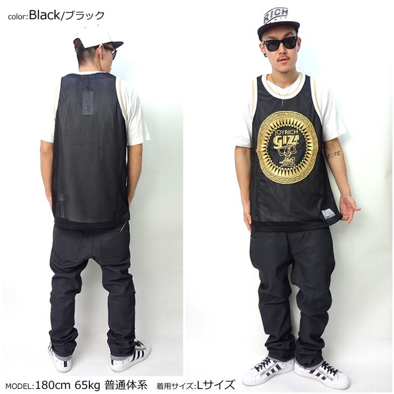 JOYRICH×GIZA (ジョイリッチ×ギザ) メッシュタンクトップ メンズ レディース 半袖 H1401TK