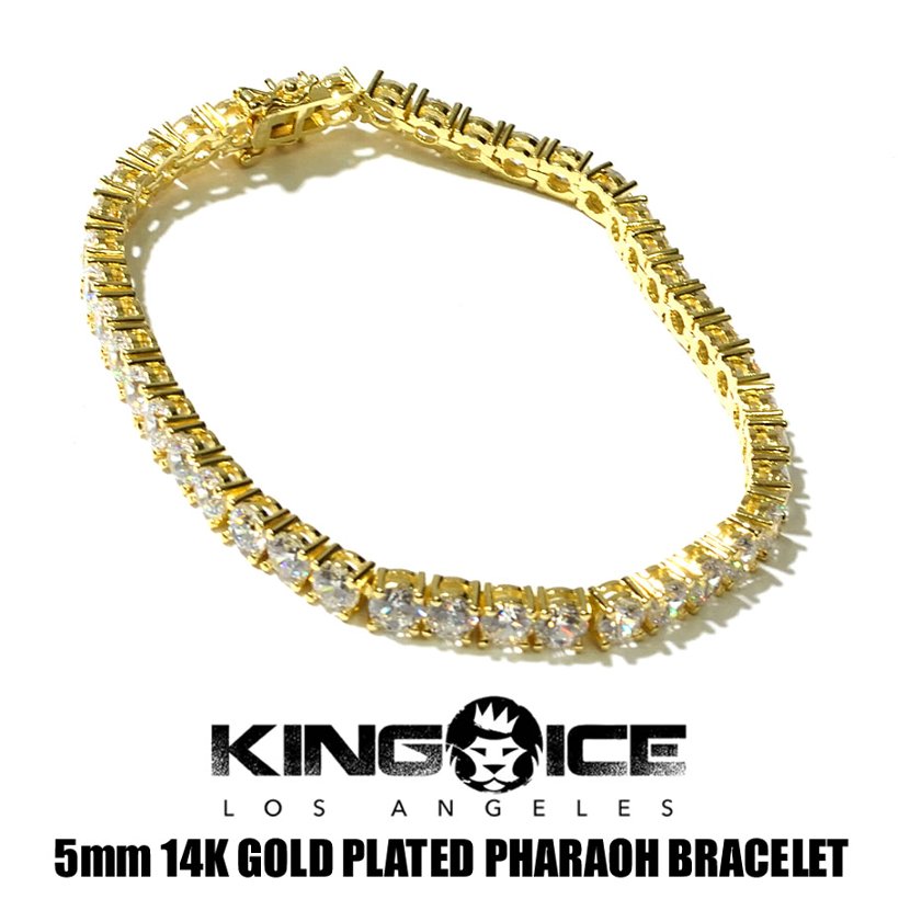 ブレスレット メンズ ブランド ゴールド 14k KINGICE キングアイス BRX02474