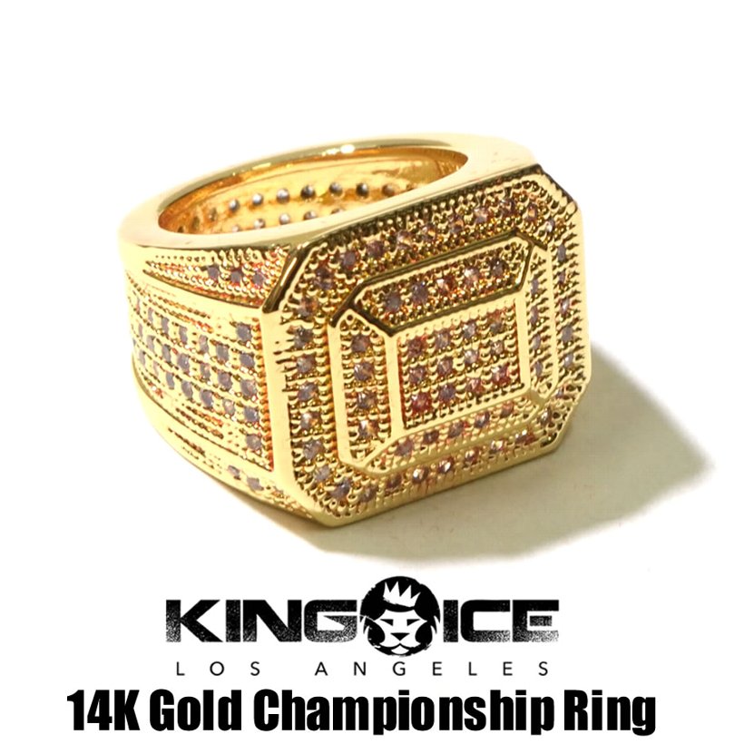 指輪 メンズ ブランド ゴールド 14k KINGICE キングアイス RGX10565