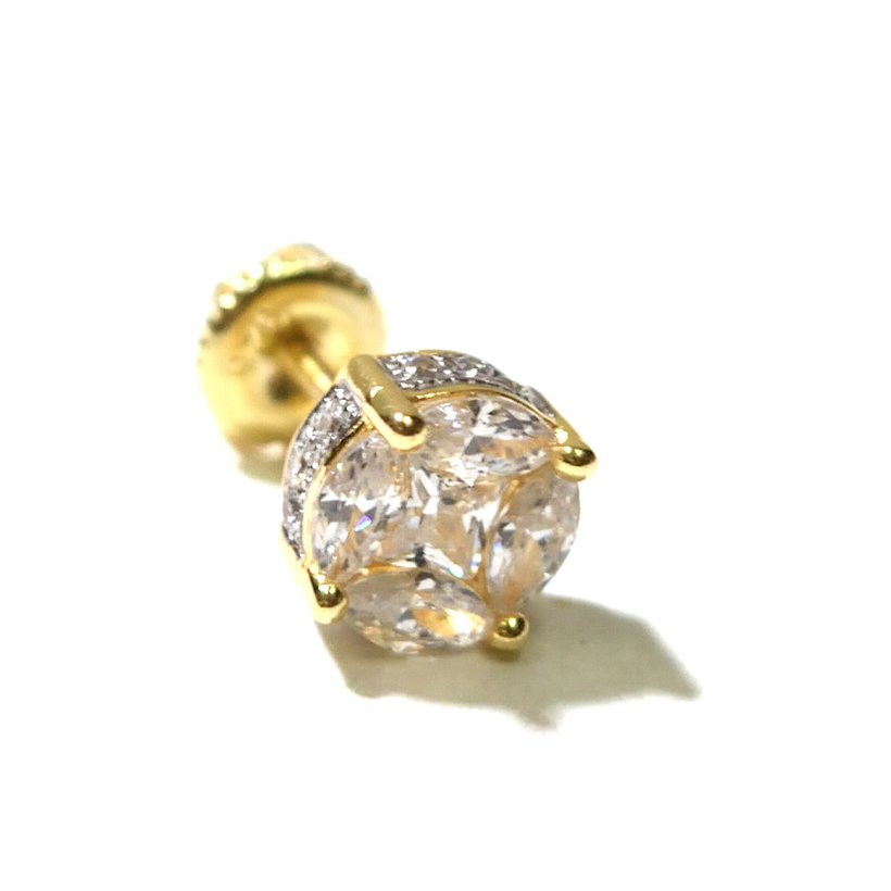 ピアス メンズ ブランド ゴールド 14k KINGICE キングアイス ERX10597
