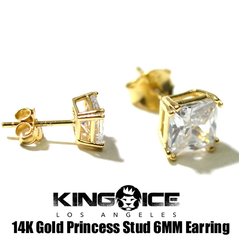 ピアス メンズ ブランド ゴールド 14k KINGICE キングアイス ERX09295