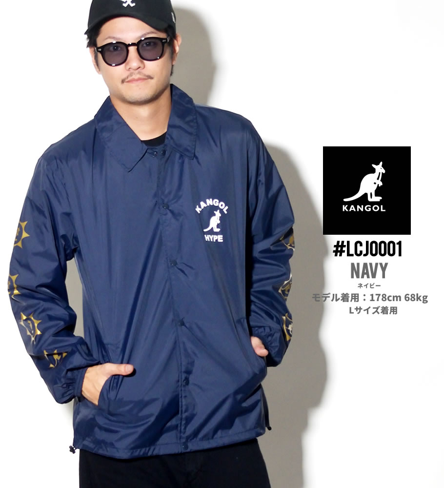 KANGOL カンゴール コーチジャケット メンズ ブランド ロゴ プリント 白 黒 紺 赤 LCJ0001 2018秋冬 新作