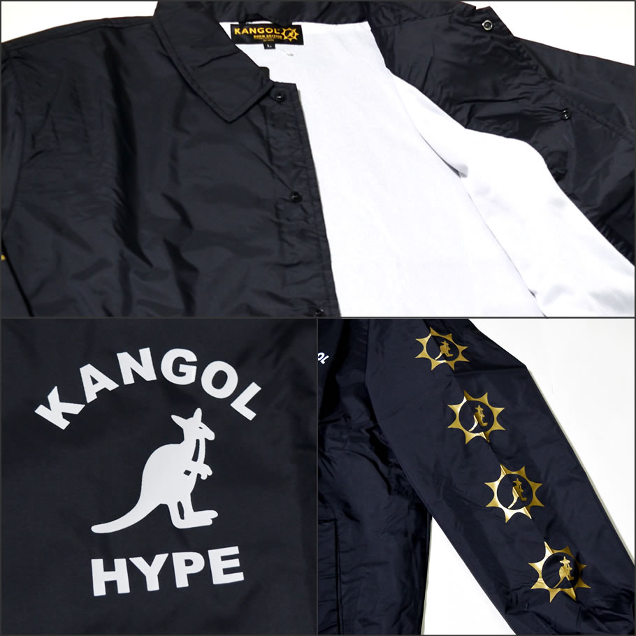 KANGOL カンゴール コーチジャケット メンズ ブランド ロゴ プリント 白 黒 紺 赤 LCJ0001 2018秋冬 新作