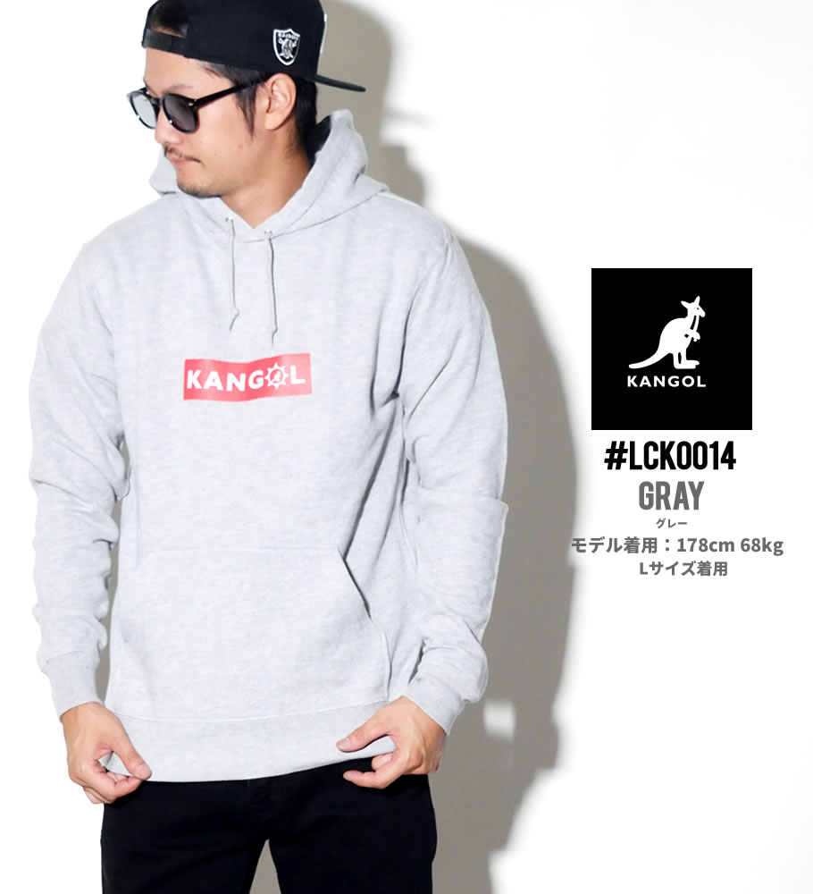 KANGOL カンゴール プルオーバーパーカー メンズ ボックスロゴ プリント フリース スウェット LCK0014 2018秋冬 新作