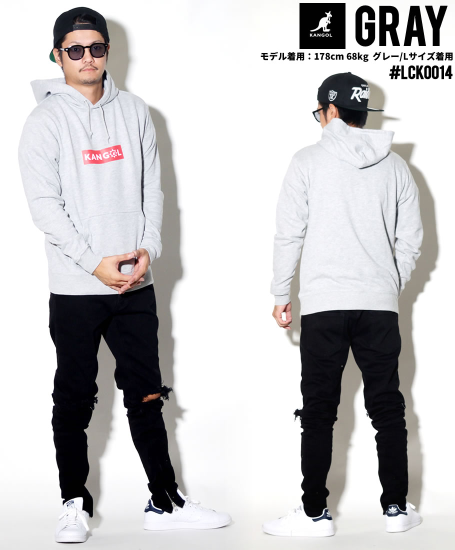 KANGOL カンゴール プルオーバーパーカー メンズ ボックスロゴ プリント フリース スウェット LCK0014 2018秋冬 新作