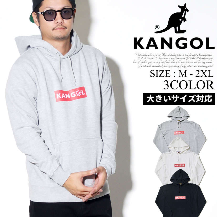 KANGOL カンゴール プルオーバーパーカー メンズ ボックスロゴ プリント フリース スウェット LCK0014 2018秋冬 新作