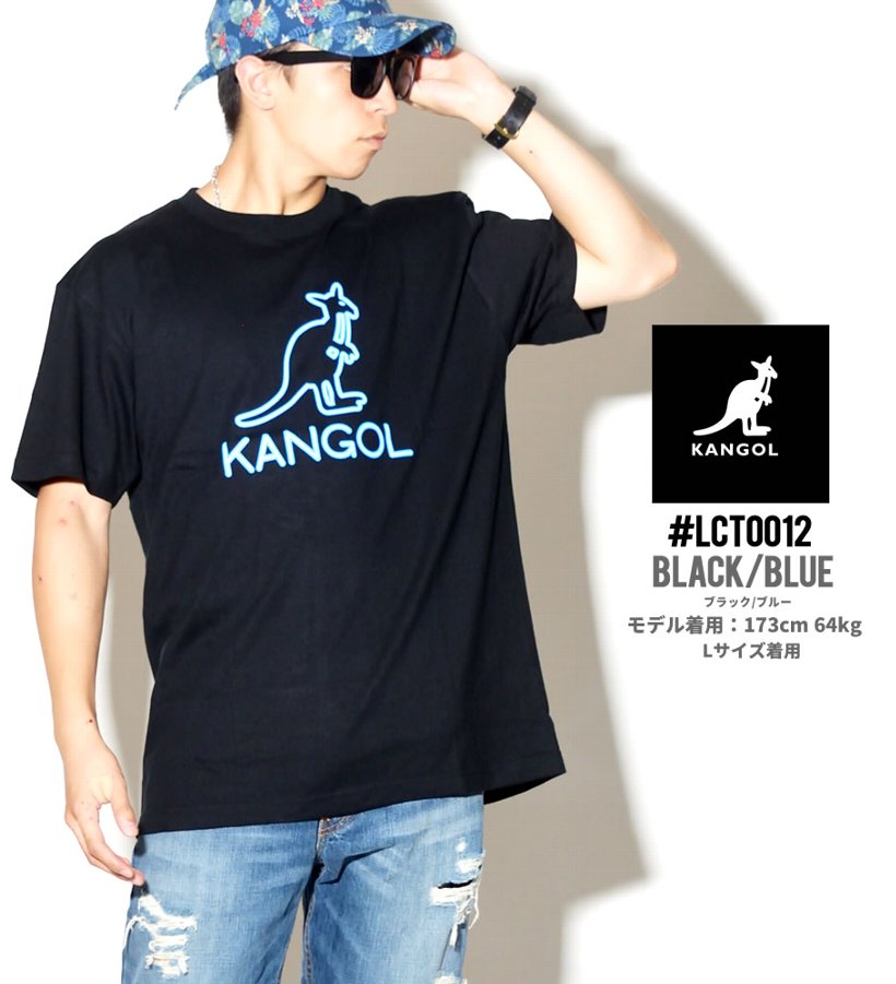KANGOL カンゴール Tシャツ メンズ 半袖 ロゴT プリント LCT0012 黒
