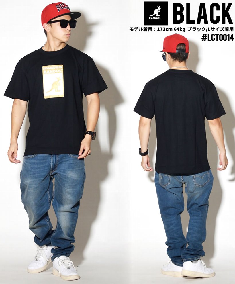 KANGOL カンゴール Tシャツ メンズ 半袖 ロゴT プリント LCT0014 白 黒