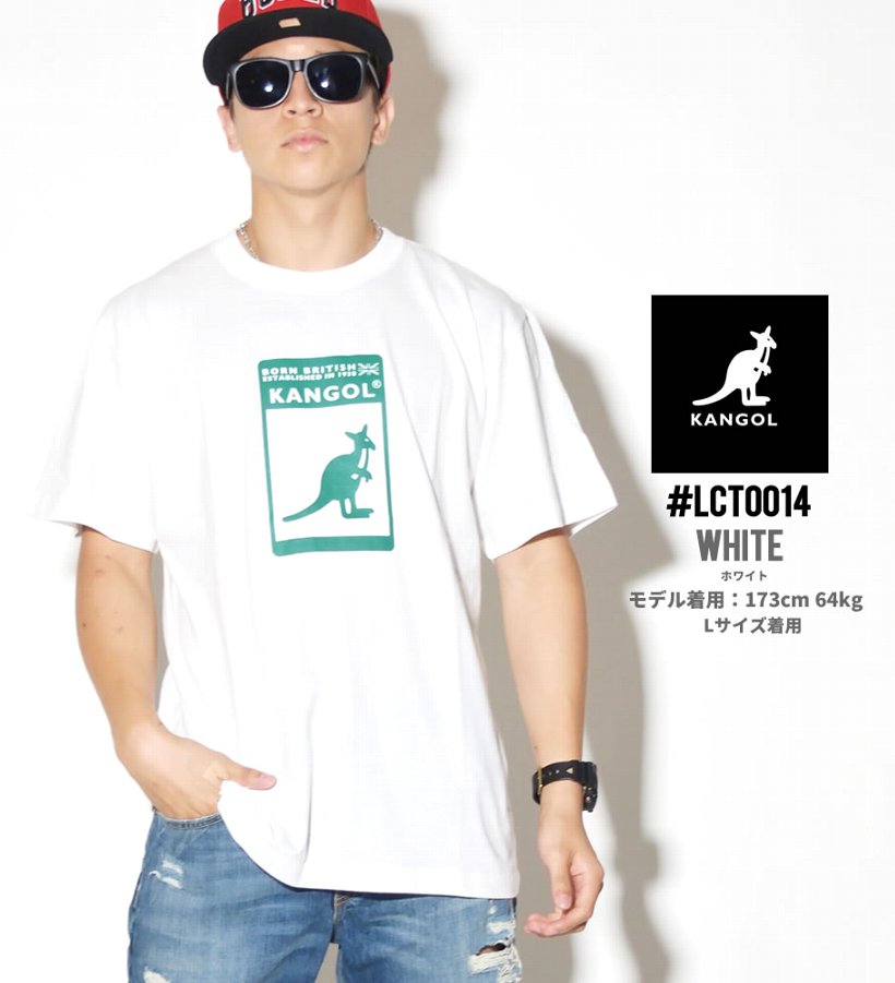 KANGOL カンゴール Tシャツ メンズ 半袖 ロゴT プリント LCT0014 白 黒