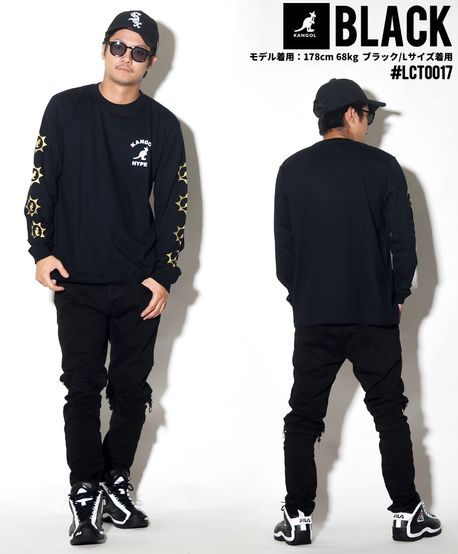 KANGOL カンゴール Tシャツ メンズ 長袖 ブランド ロンT ロゴT プリント 白 黒 LCT0017 2018秋冬 新作
