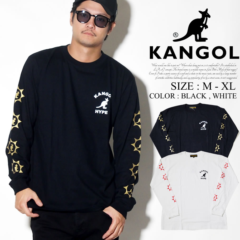 Kangol カンゴール ロンt 長袖tシャツ メンズ カンガルー ロゴ プリント トリート系 ヒップホップ ファッション 服 通販 Lct0017