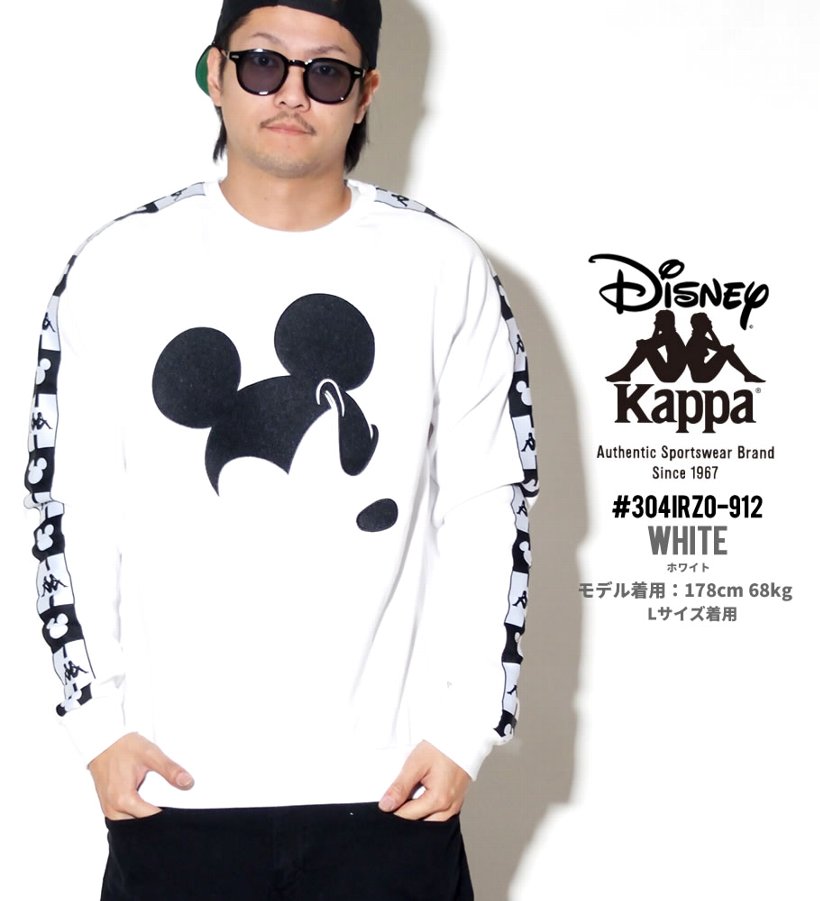 ミッキー90周年 コラボ KAPPA x Disney トレーナー メンズ レディース 304IRZ0-911 304IRZ0-912