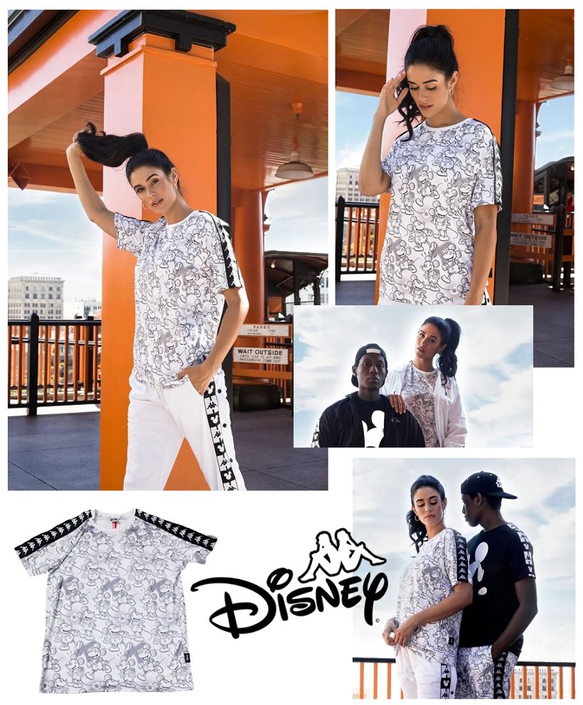 ミッキー90周年 コラボ KAPPA x Disney Tシャツ 半袖 メンズ レディース 303GHG0-904