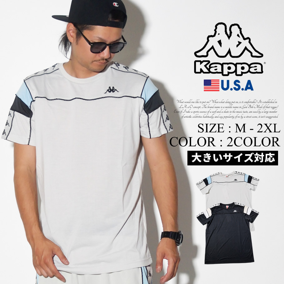 KAPPA カッパ Tシャツ メンズ 半袖 ロゴ 304PMX0 USモデル ストリート系 ヒップホップ スポーツMIX ミックス 服 通販