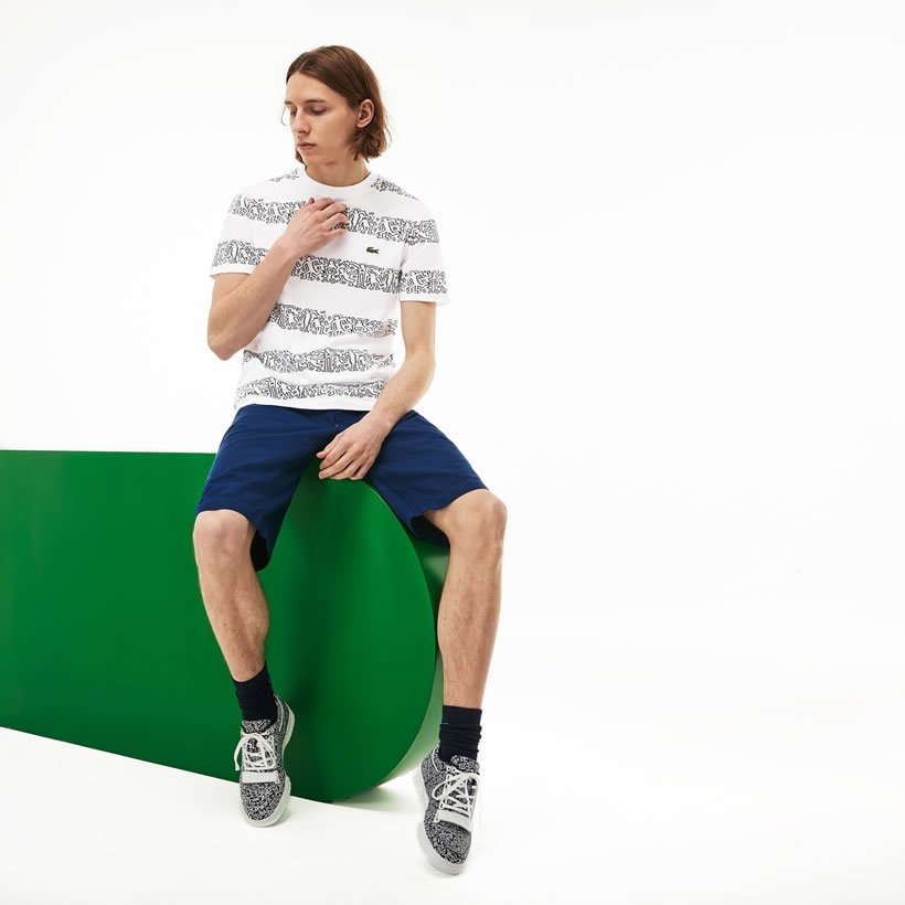 LACOSTE × Keith Haring ラコステ キース コラボ Tシャツ メンズ 半袖 TH4297-51 USモデル 日本未発売 ストリート系 スポーツ ヒップホップ ファッション 服 通販