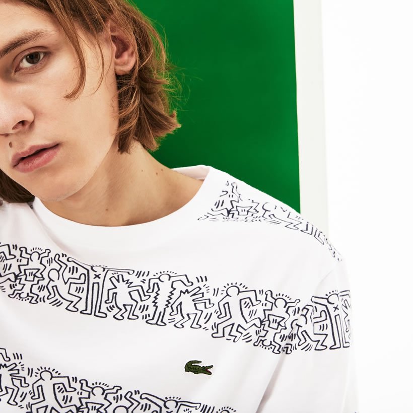 LACOSTE × Keith Haring ラコステ キース コラボ Tシャツ メンズ 半袖 TH4297-51 USモデル 日本未発売 ストリート系 スポーツ ヒップホップ ファッション 服 通販