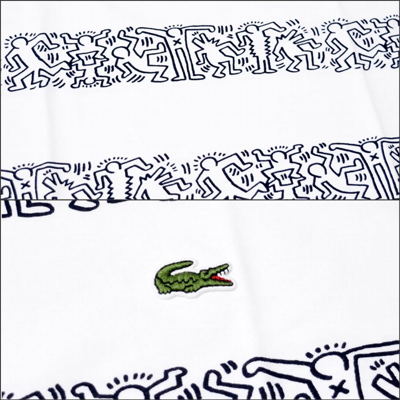 LACOSTE × Keith Haring ラコステ キース コラボ Tシャツ メンズ 半袖 TH4297-51 USモデル 日本未発売 ストリート系 スポーツ ヒップホップ ファッション 服 通販