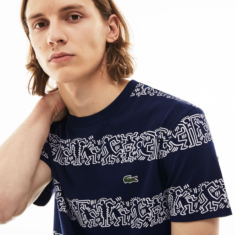 LACOSTE × Keith Haring ラコステ キース コラボ Tシャツ メンズ 半袖 TH4297-51 USモデル 日本未発売 ストリート系 スポーツ ヒップホップ ファッション 服 通販
