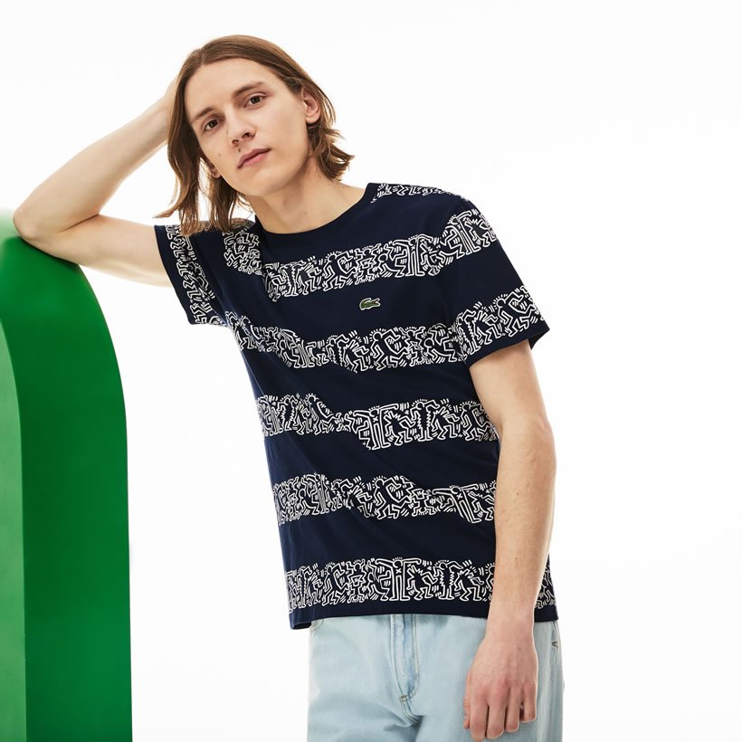 LACOSTE × Keith Haring ラコステ キース コラボ Tシャツ メンズ 半袖 TH4297-51 USモデル 日本未発売 ストリート系 スポーツ ヒップホップ ファッション 服 通販