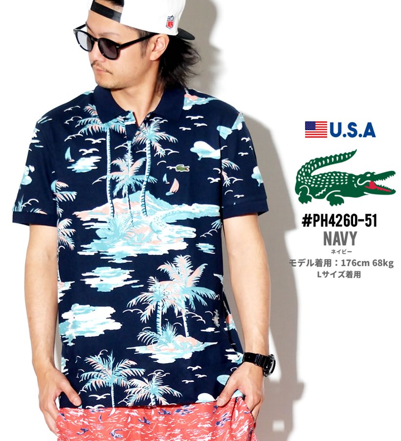 LACOSTE ラコステ ポロシャツ メンズ 半袖 PH4260 b系 ストリート系 ヒップホップ ファッション 服 通販