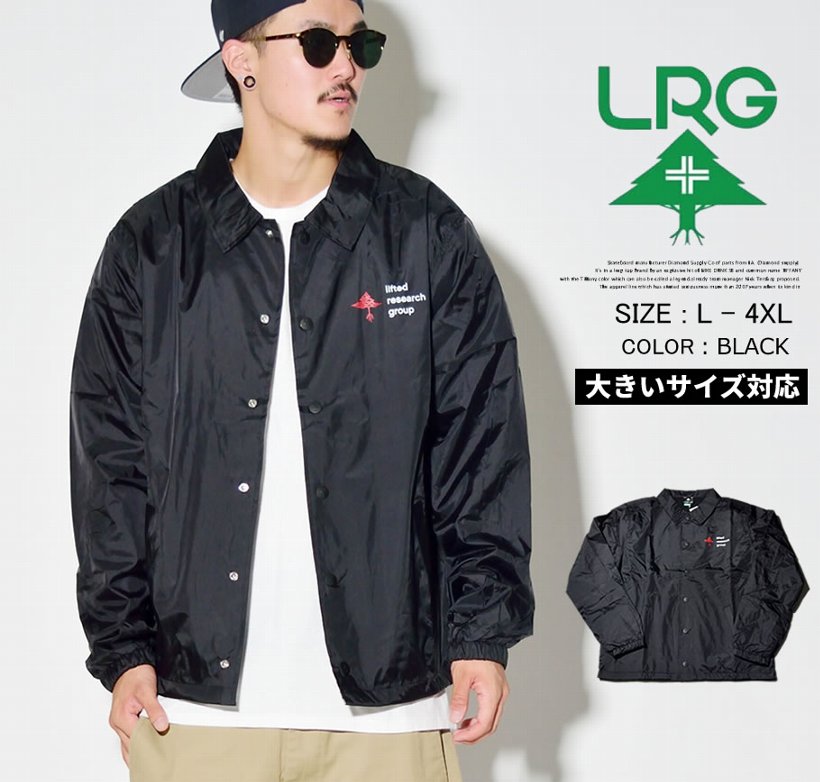 新品 LRG エルアールジー ナイロン中綿 ジャケット ブラックM