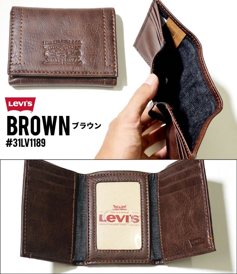 USモデル リーバイス 財布 メンズ レザー 三つ折り ブランド おしゃれ 日本未発売 31LV1189 LEVI'S