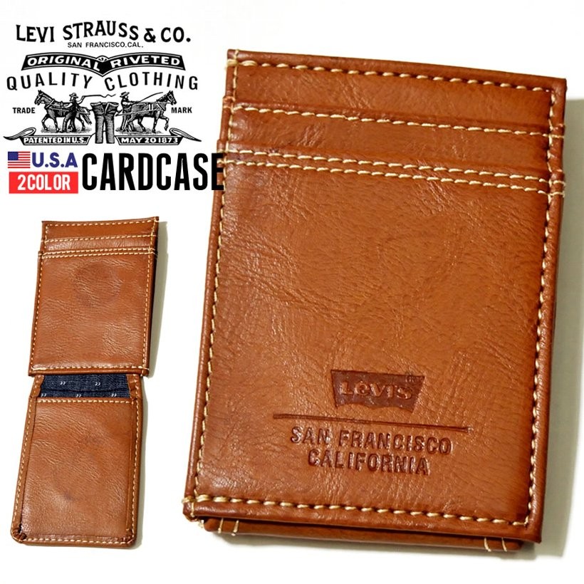 USモデル リーバイス パスケース レザー 二つ折り ブランド おしゃれ 日本未発売 31LV160013 LEVI'S