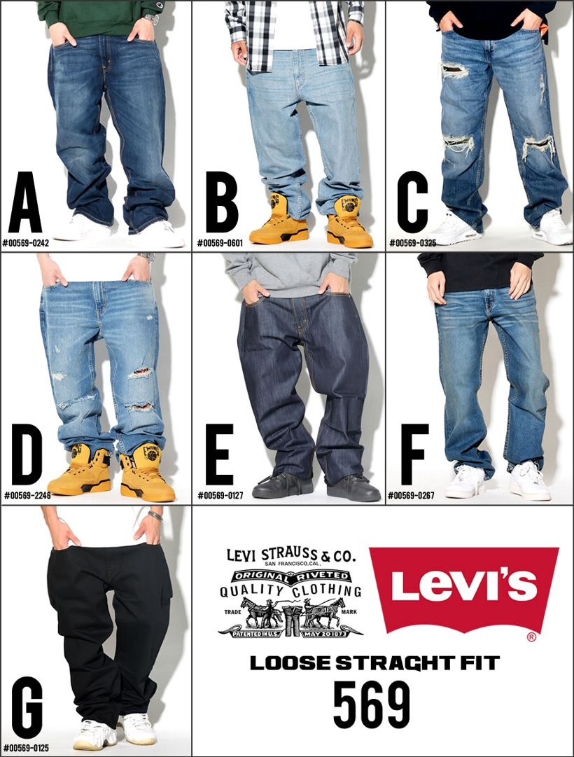 USモデル LEVI'S リーバイス 569 LOOSE STRAIGHT デニムパンツ ルーズフィット ジップフライ