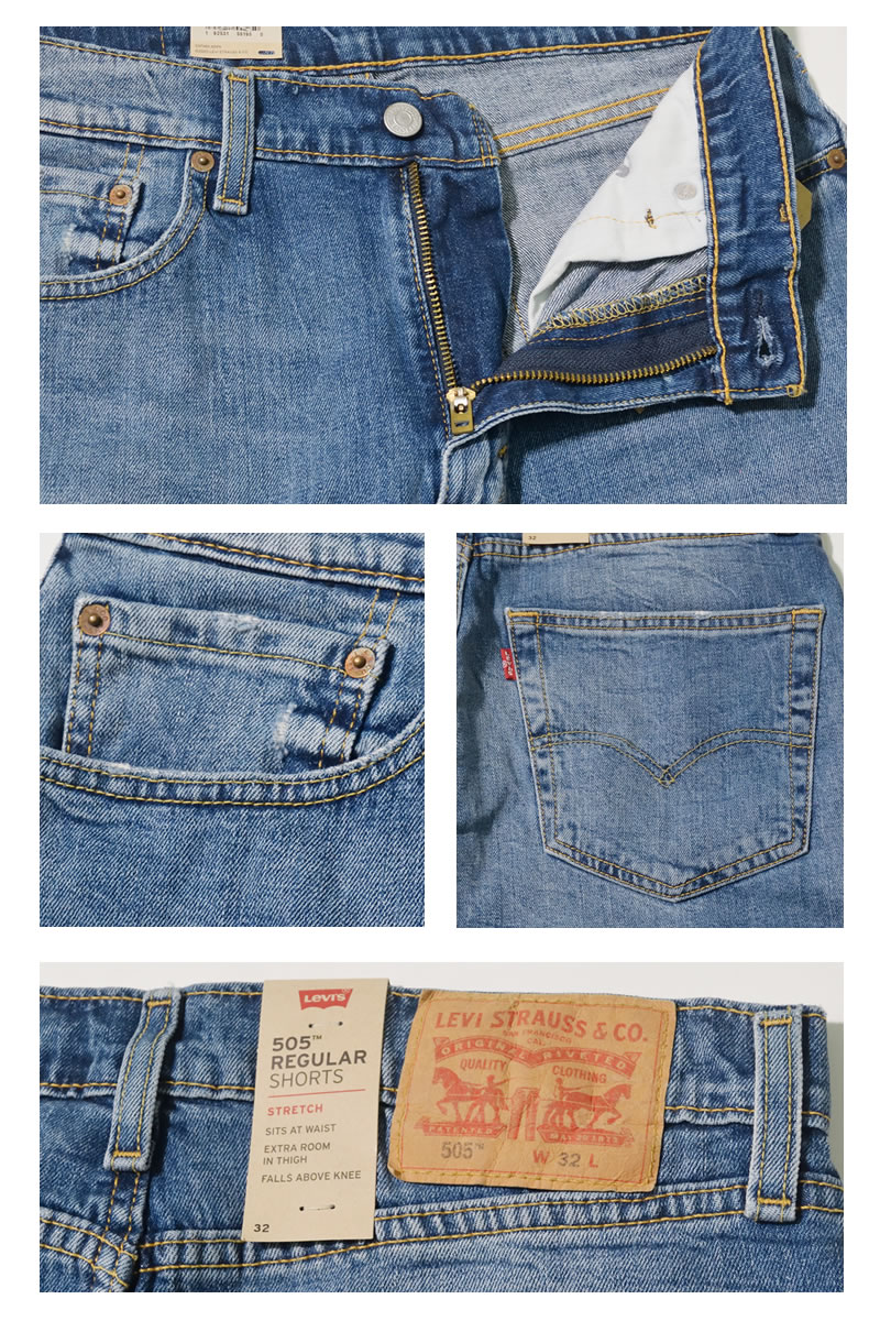 リーバイス 505 ハーフパンツ メンズ 春夏 ジーンズ ブランド ショートパンツ デニム おしゃれ LEVI'S