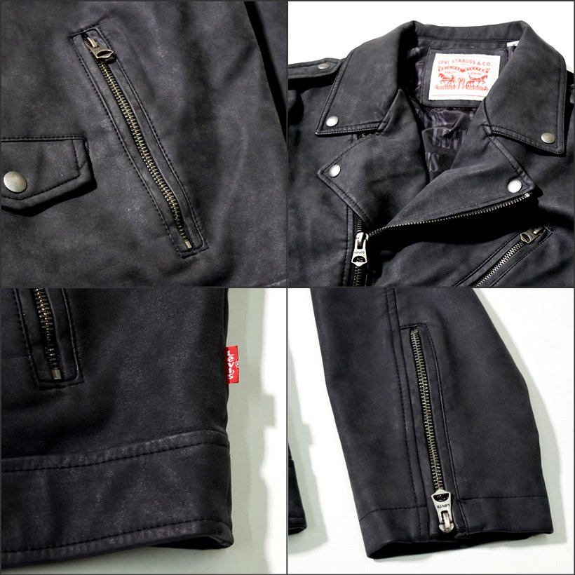 リーバイス レザージャケット ダブル メンズ バイカージャケット USモデル LEVI'S LM0RU130 大きいサイズ