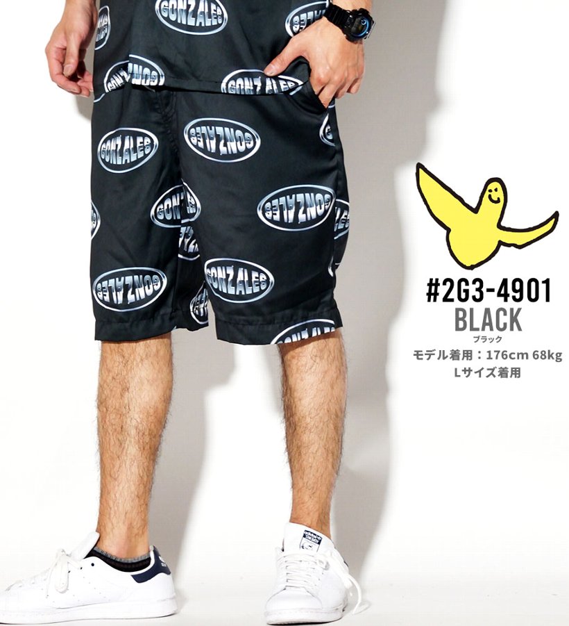 マークゴンザレス ハーフパンツ メンズ MARK GONZALES 2G3-4901 黒 GONZALESロゴ ストリート系 女子 SK8 スケーター ファッション 服 通販