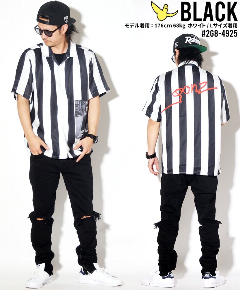 Mark Gonzales マークゴンザレス 半袖シャツ メンズ 大きいサイズ ストライプ柄 スケーター ストリート系 ファッション 2g8 4925 服 通販 Mark Gonzales マークゴンザレス 半袖シャツ メンズ 大きいサイズ ストライプ柄 スケーター ストリート系 ファッション 2g8 4925 服 通販