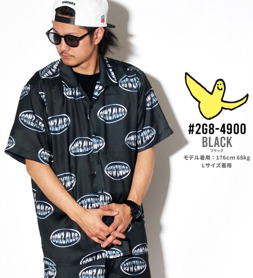 マークゴンザレス オープンカラーシャツ メンズ 開襟 半袖 MARK GONZALES 2G8-4900 GONZALESロゴ ストリート系 女子 SK8 スケーター ファッション 服 通販