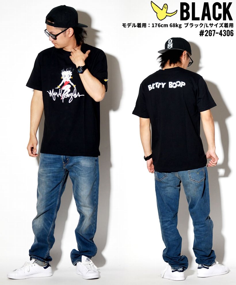 ベティブープ コラボ Tシャツ メンズ 半袖 2G7-4306 ストリート系 ヒップホップ カジュアル ファッション 服 通販