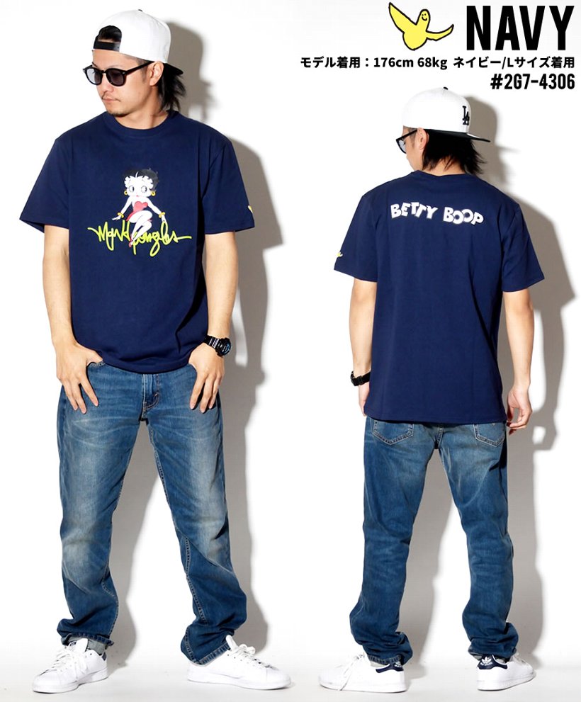 ベティブープ コラボ Tシャツ メンズ 半袖 2G7-4306 ストリート系 ヒップホップ カジュアル ファッション 服 通販