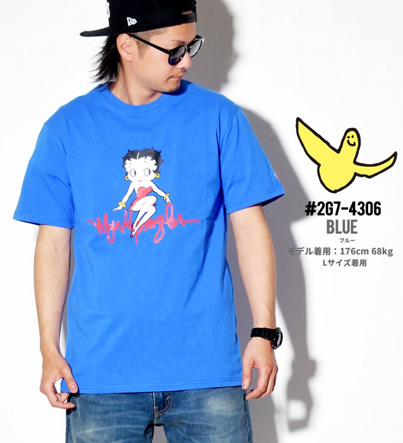 ベティブープ コラボ Tシャツ メンズ 半袖 2G7-4306 ストリート系 ヒップホップ カジュアル ファッション 服 通販