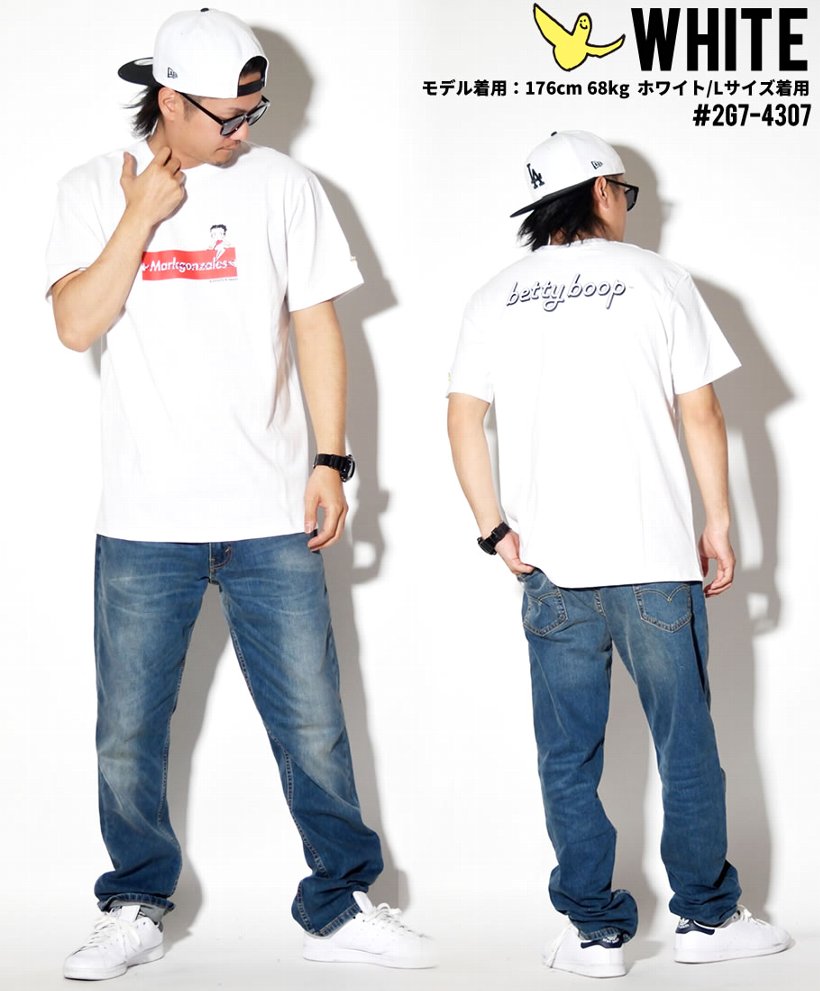 ベティブープ コラボ Tシャツ メンズ 半袖 2G7-4307 ストリート系 ヒップホップ カジュアル ファッション 服 通販