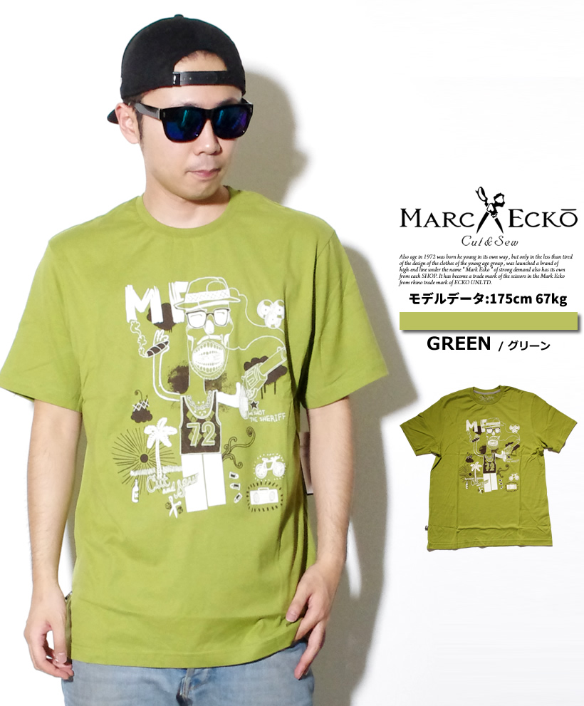 マークエコー MARCECKO Tシャツ 半袖 ストリート系 B系 ファッション 大きいサイズ