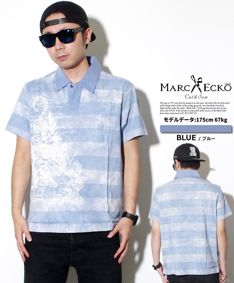 マークエコー MARCECKO ポロシャツ 半袖 ストリート系 B系 ファッション 大きいサイズ