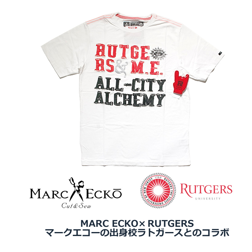 MARCECKO × Rutgers University マークエコー × ラトガース大学 コラボ Tシャツ 半袖 ストリート系 B系 ファッション 大きいサイズ